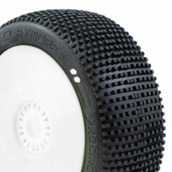 CLAYMORE v2 BUGGY S1 (SUPER SOFT) PRE-MOUNTED WHITE (2pcs.)