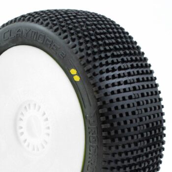 CLAYMORE v2 BUGGY S2 (SOFT) PRE-MOUNTED WHITE (2pcs.)