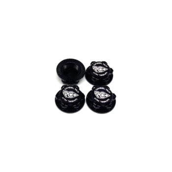 RC-Project 17mm Serrated Wheel Nut (Black | 4pcs)