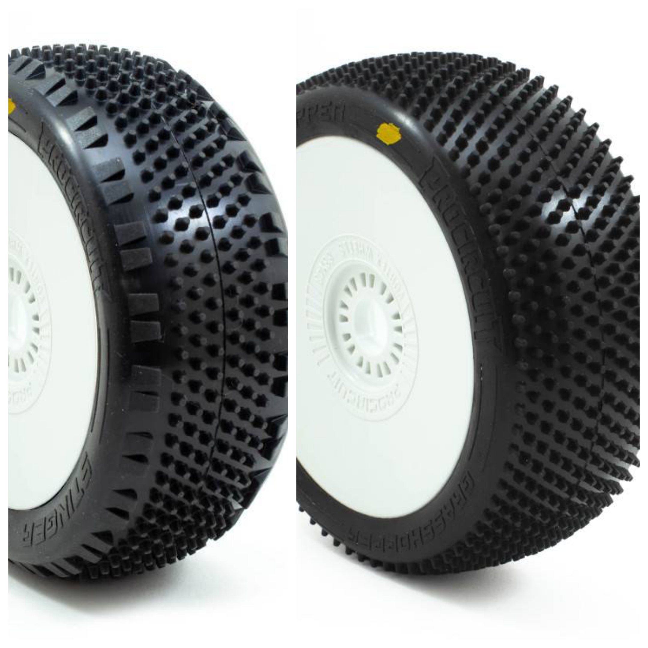 A2 STINGER v4/GRASSHOPPER v4 BUGGY (SOFT) PRE-MOUNTED WHITE (2+2pcs.)