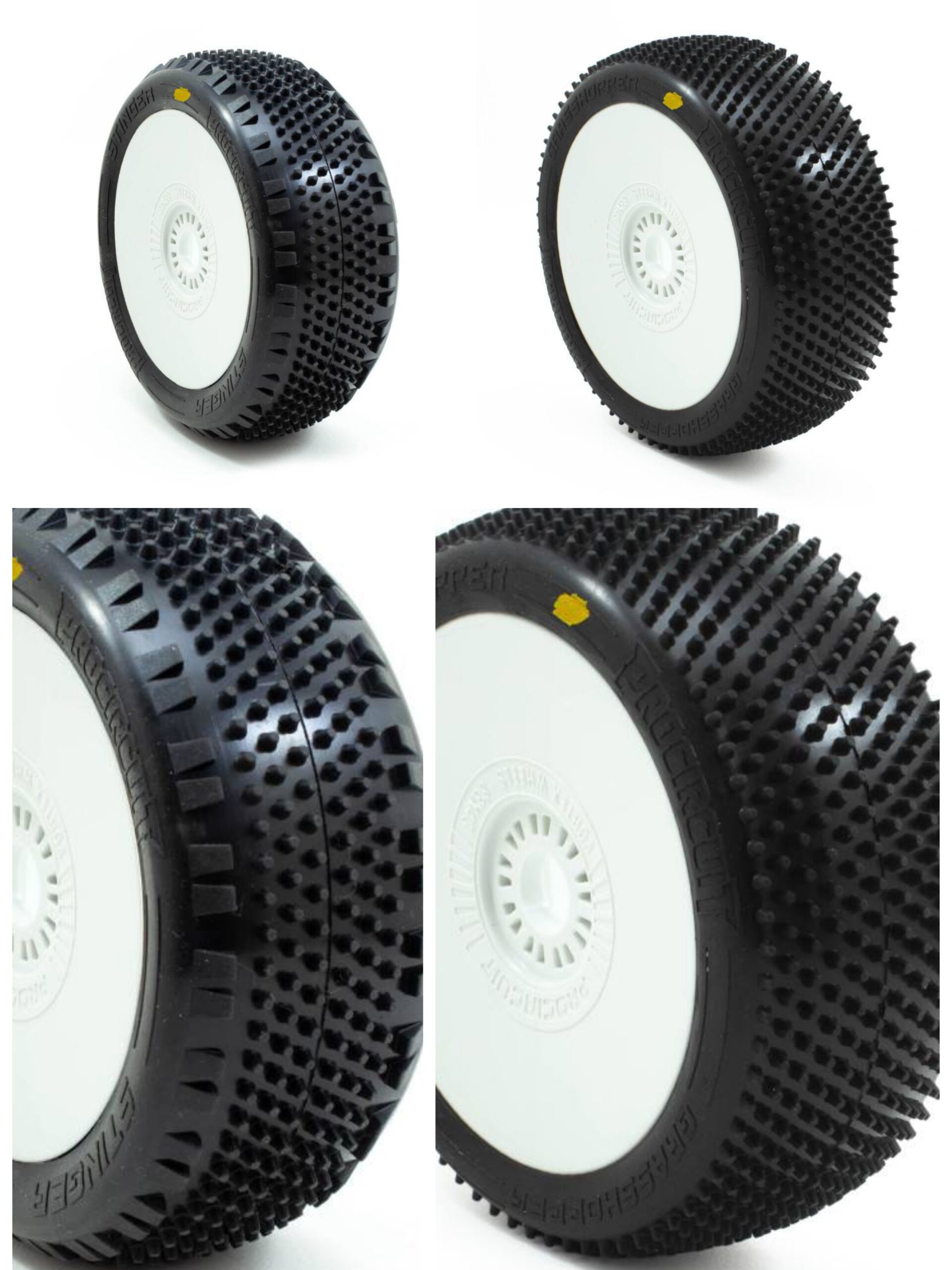 A2 STINGER v4/GRASSHOPPER v4 BUGGY (SOFT) PRE-MOUNTED WHITE (2+2pcs.) - Image 4