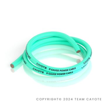 CAYOTE 11AWG Thin-Wall Silicone Wire 4.5mm OD Only for CREST 8/CREST 8 Evo (1m, Au.Green)
