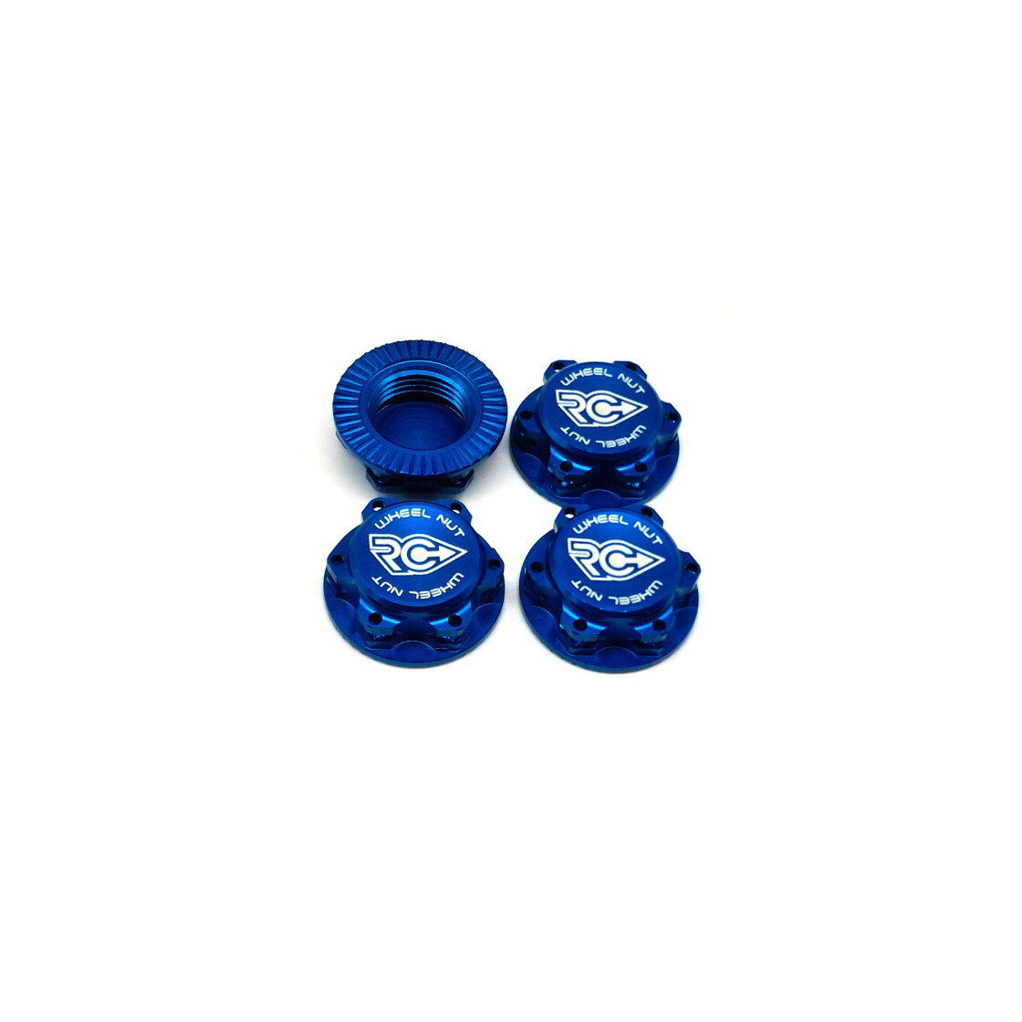 RC-Project 17mm Serrated Wheel Nut (Blue | 4pcs)