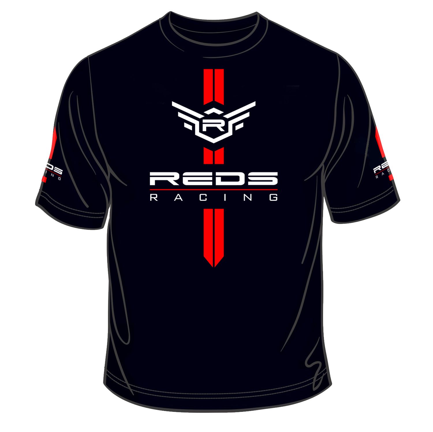 T-SHIRT REDS "7th COLLECTION" BLACK/RED L
