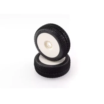 BUGGY 1/8 MIAMI SUPERSOFT GLUED ON WHITE RIMS (2) - 001-0013